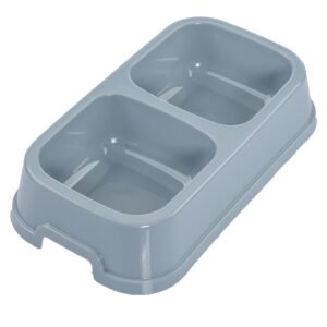 Plastik 2'li Kedi ve Köpek Mama ve Su Kabı 0.6Lt.