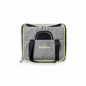 Kare Model Dayanıklı Plastik Fileli Kedi ve Köpek Taşıma Çantası Gri