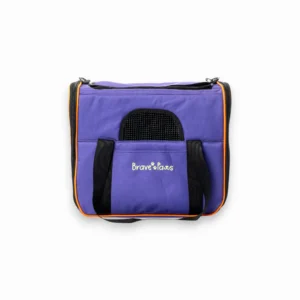 Kare Model Dayanıklı Plastik Fileli Kedi ve Köpek Taşıma Çantası Mor