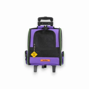 2 Tekerlekli Çekçek Mekanizmalı Kedi ve Köpek Taşıma Çantası Mor