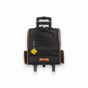 2 Tekerlekli Çekçek Mekanizmalı Kedi ve Köpek Taşıma Çantası Siyah