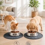 Silikon Mama Matı Kedi & Köpek İçin | Kaymaz, Yıkanabilir, Havuzlu Mama Altlığı
